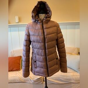 Madden Girl Mauve Hooded Quilted Puffer Jacket